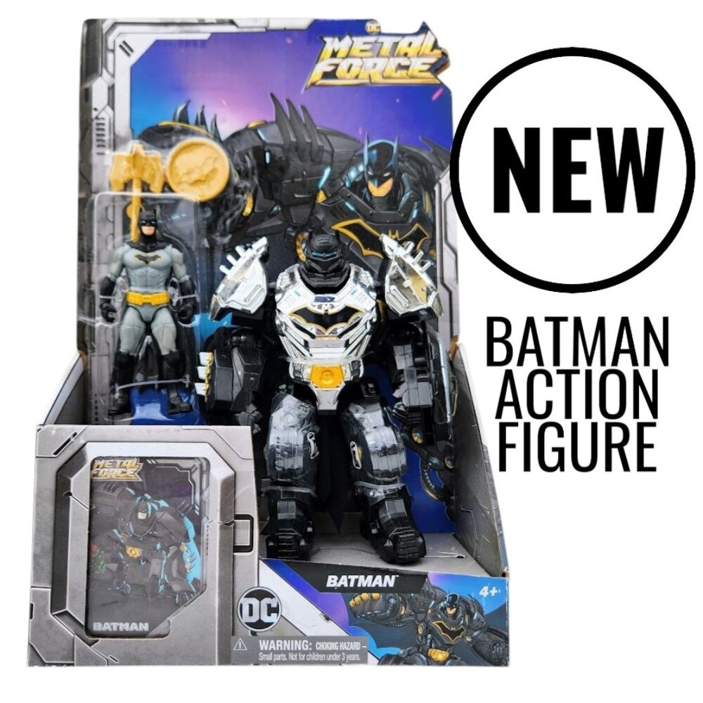 NEW DC Comics Metal Force Batman Action Figure 6" Toy Armor Suit Superhero Inclu